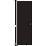 Screenflex 8'H Door - Mounted to End of Room Divider - Charcoal Black