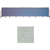 Screenflex 11 Panel Portable Room Divider, 4'H x 20'5"W, Vinyl Color: Mint