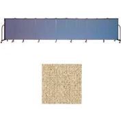 Screenflex 11 Panel Portable Room Divider, 4'H x 20'5"W, Vinyl Color: Sandalwood