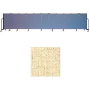 Screenflex 11 Panel Portable Room Divider, 4'H x 20'5"W, Vinyl Color: Hazelnut