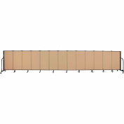 Screenflex 13 Panel Portable Room Divider, 4'H x 24'1"W, Fabric Color: Sand
