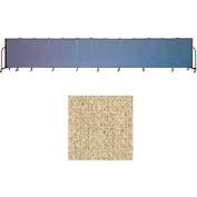 Screenflex 13 Panel Portable Room Divider, 4'H x 24'1"W, Vinyl Color: Sandalwood