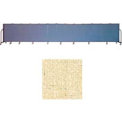 Screenflex 13 Panel Portable Room Divider, 4'H x 24'1"W, Vinyl Color: Hazelnut