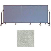Screenflex 5 Panel Portable Room Divider, 4'H x 9'5"W, Vinyl Color: Mint