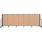 Screenflex 7 Panel Portable Room Divider, 4'H x 13'1"W Fabric Color: Desert