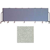 Screenflex 7 Panel Portable Room Divider, 4'H x 13'1"W Vinyl Color: Mint