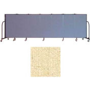 Screenflex 7 Panel Portable Room Divider, 4'H x 13'1"W Vinyl Color: Hazelnut