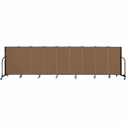 Screenflex 9 Panel Portable Room Divider, 4'H x 16'9"W, Fabric Color: Walnut