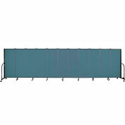 Screenflex 11 Panel Portable Room Divider, 5'H x 20'5"L, Fabric Color: Lake