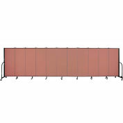 Screenflex 11 Panel Portable Room Divider, 5'H x 20'5"L, Fabric Color: Cranberry