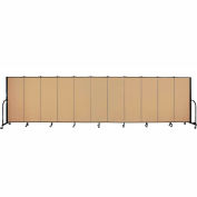 Screenflex 11 Panel Portable Room Divider, 5'H x 20'5"W, Fabric Color: Sand