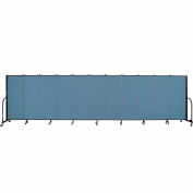Screenflex 11 Panel Portable Room Divider, 5'H x 20'5"L, Fabric Color: Blue