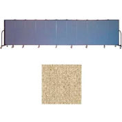 Screenflex 11 Panel Portable Room Divider, 5'H x 20'5"L, Vinyl Color: Sandalwood