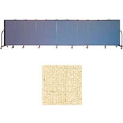 Screenflex 11 Panel Portable Room Divider, 5'H x 20'5"W, Vinyl Color: Hazelnut