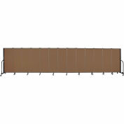 Screenflex 13 Panel Portable Room Divider, 5'H x 24'1"L, Fabric Color: Oatmeal