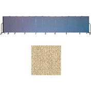Screenflex 13 Panel Portable Room Divider, 5'H x 24'1"L, Vinyl Color: Sandalwood