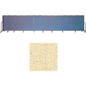 Screenflex 13 Panel Portable Room Divider, 5'H x 24'1"W, Vinyl Color: Hazelnut