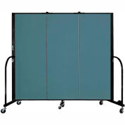 Screenflex 3 Panel Portable Room Divider, 5'H x 5'9"L, Fabric Color: Lake