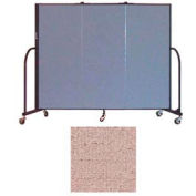 Screenflex 3 Panel Portable Room Divider, 5'H x 5'9"L, Vinyl Color: Raspberry Mist