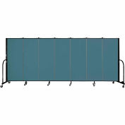 Screenflex 7 Panel Portable Room Divider, 5'H x 13'1"L, Fabric Color: Lake