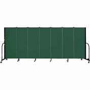 Screenflex 7 Panel Portable Room Divider, 5'H x 13'1"L, Fabric Color: Mallard
