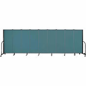 Screenflex 9 Panel Portable Room Divider, 5'H x 16'9"L, Fabric Color: Lake