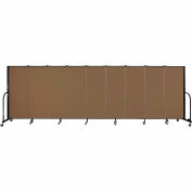 Screenflex 9 Panel Portable Room Divider, 5'H x 16'9"L, Fabric Color: Oatmeal