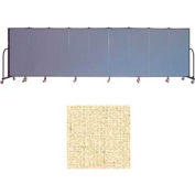 Screenflex 9 Panel Portable Room Divider, 5'H x 16'9"W, Vinyl Color: Hazelnut