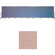 Screenflex 11 Panel Portable Room Divider, 6'H x 20'5"W, Vinyl Color: Raspberry Mist