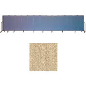 Screenflex 11 Panel Portable Room Divider, 6'H x 20'5"L, Vinyl Color: Sandalwood