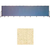 Screenflex 11 Panel Portable Room Divider, 6'H x 20'5"W, Vinyl Color: Hazelnut