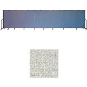 Screenflex 13 Panel Portable Room Divider, 6'H x 24'1"L, Vinyl Color: Granite