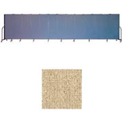 Screenflex 13 Panel Portable Room Divider, 6'H x 24'1"L, Vinyl Color: Sandalwood