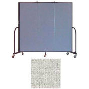 Screenflex 3 Panel Portable Room Divider, 6'H x 5'9"L, Vinyl Color: Granite