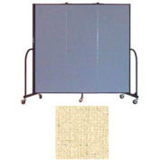 Screenflex 3 Panel Portable Room Divider, 6'H x 5'9"W, Vinyl Color: Hazelnut
