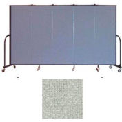 Screenflex 5 Panel Portable Room Divider, 6'H x 9'5"W, Vinyl Color: Mint