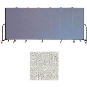Screenflex 7 Panel Portable Room Divider, 6'H x 13'1"L, Vinyl Color: Granite