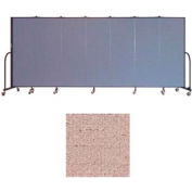 Screenflex 7 Panel Portable Room Divider, 6'H x 13'1"W, Vinyl Color: Raspberry Mist