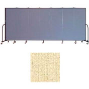 Screenflex 7 Panel Portable Room Divider, 6'H x 13'1"W, Vinyl Color: Hazelnut