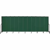 Screenflex 11 Panel Portable Room Divider, 6'8"H x 20'5"W, Fabric Color: Mallard