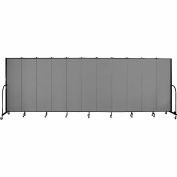 Screenflex 11 Panel Portable Room Divider, 6'8"H x 20'5"W, Fabric Color: Grey