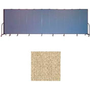 Screenflex 11 Panel Portable Room Divider, 6'8"H x 20'5"W, Vinyl Color: Sandalwood