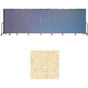 Screenflex 11 Panel Portable Room Divider, 6'8"H x 20'5"W, Vinyl Color: Hazelnut