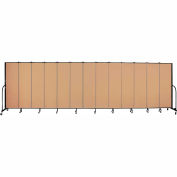 Screenflex 13 Panel Portable Room Divider, 6'8"H x 24'1"W, Fabric Color: Wheat