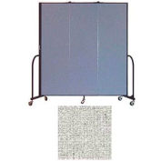 Screenflex 3 Panel Portable Room Divider, 6'8"H x 5'9"W, Vinyl Color: Granite