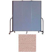 Screenflex 3 Panel Portable Room Divider, 6'8"H x 5'9"W, Vinyl Color: Raspberry Mist