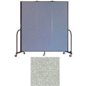 Screenflex 3 Panel Portable Room Divider, 6'8"H x 5'9"W, Vinyl Color: Mint