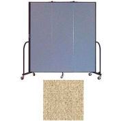 Screenflex 3 Panel Portable Room Divider, 6'8"H x 5'9"W, Vinyl Color: Sandalwood