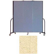 Screenflex 3 Panel Portable Room Divider, 6'8"H x 5'9"W, Vinyl Color: Hazelnut