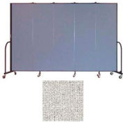 Screenflex 5 Panel Portable Room Divider, 6'8"H x 9'5"W, Vinyl Color: Granite